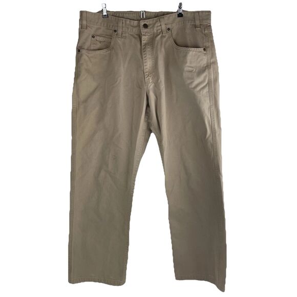 RM Williams Pants Mens 38x29 Tan Khaki Regular Straight Chino Linesman Australia - Picture 1 of 15